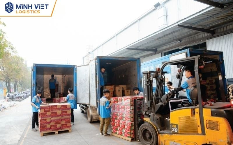 Bốc xếp, nâng hạ hỗ trợ xuyên suốt quá trình nhập xuất
